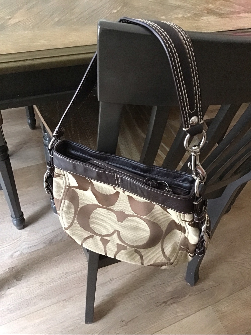 Vintage Coach Signature Mini Zoe Hobo Bag Y2K